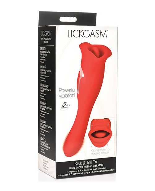Shegasm Lickgasm Kiss + Tell Pro Dual Ended Kissing Vibrator
