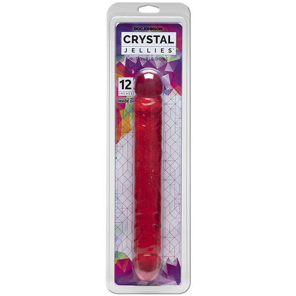 Crystal Jellies 12" Jr. Double Dong | Pink 
