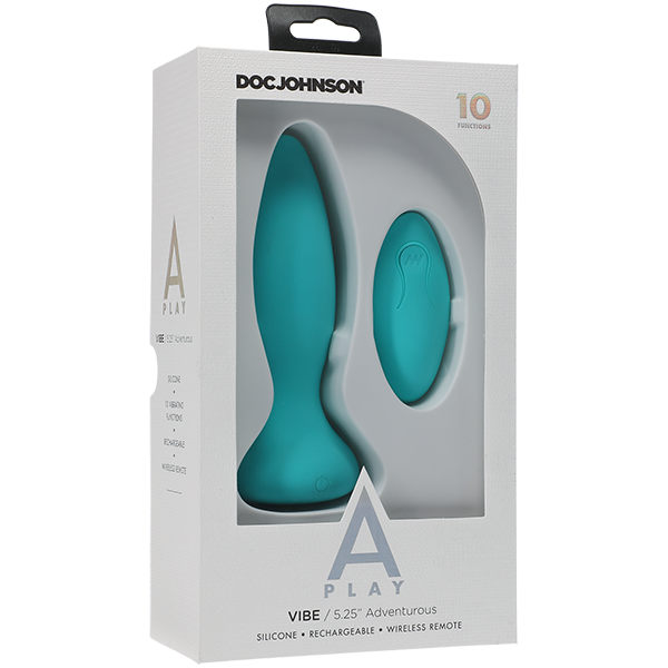 A Play Rechargeable Silicone Adventurous Anal Plug W/remote | Teal