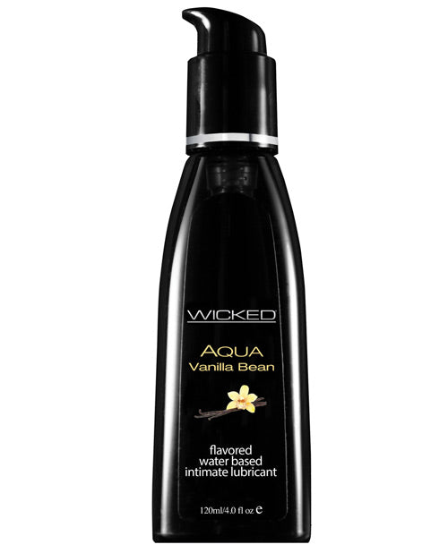 Wicked Sensual Care Aqua Flavored Water Based Lubricant | Vanilla Bean 4 oz