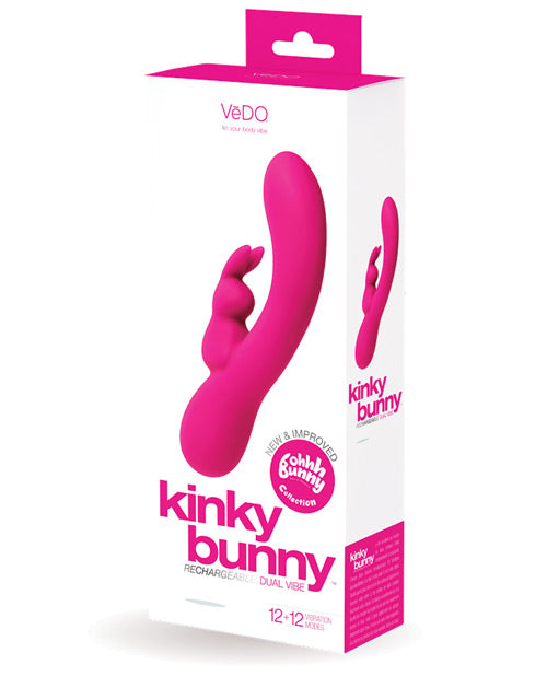 Vedo Kinky Bunny Plus Rechargeable Dual Vibe | Foxy Pink
