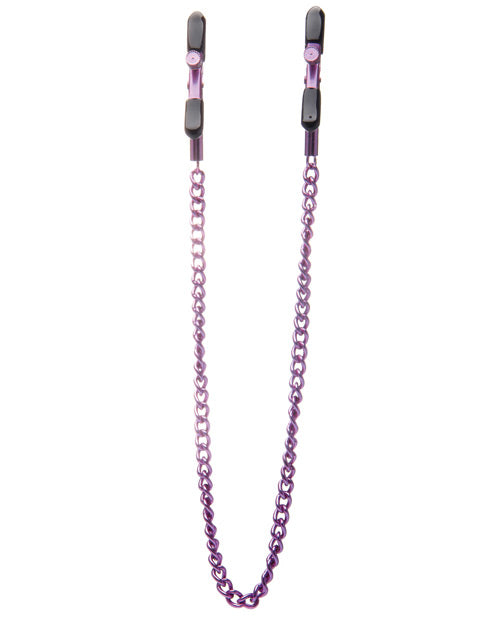 Shots Ouch Adjustable Nipple Clamps W/chain | Purple 