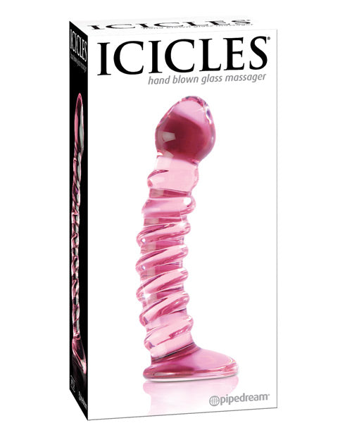 Icicles Hand Blown Glass W/ridges | No. 28 Pink