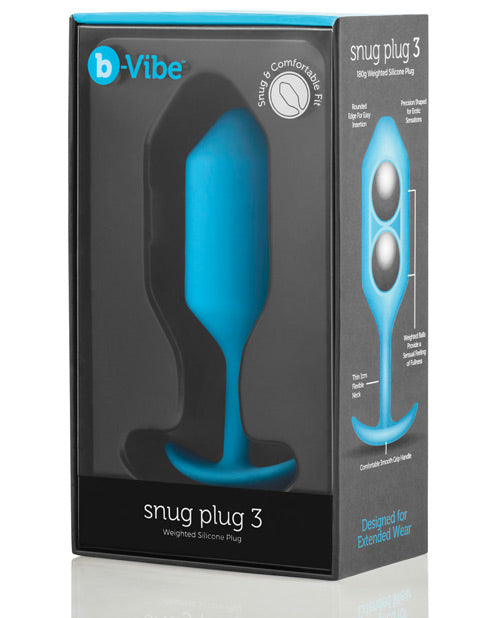 B-vibe Weighted Snug Plug 3 - Teal