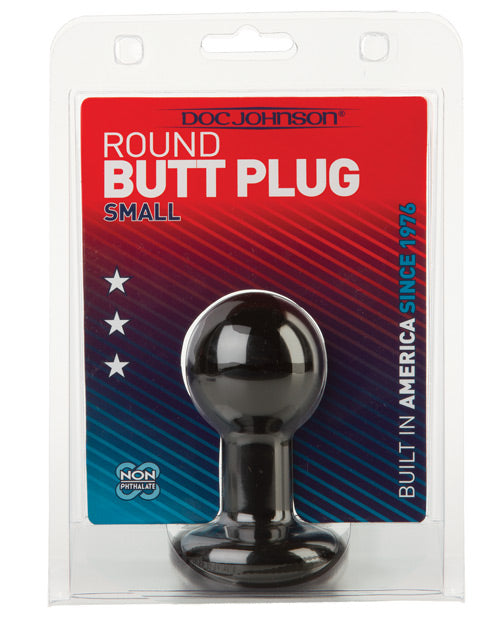 Doc Johnson Round Butt Plug | Black Small 