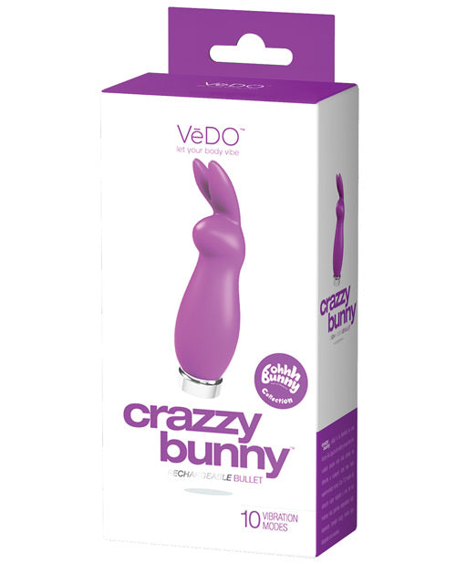 Vedo Crazzy Bunny Rechargeable Bullet | Perfectly Purple