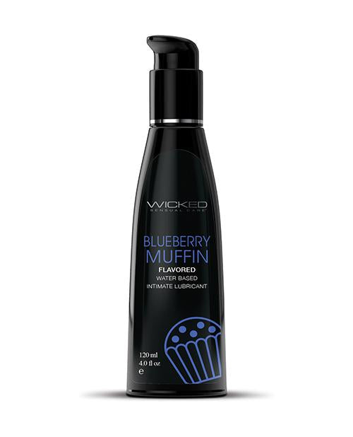 Wicked Sensual Care Aqua Water Based Lubricant 4 oz | Blueberry Muffin