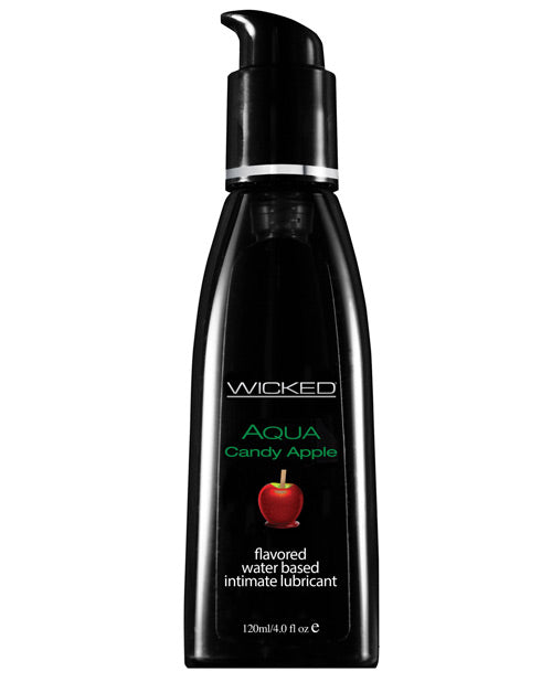 Wicked Sensual Care Aqua Flavored Water Based Lubricant | Candy Apple 4 oz