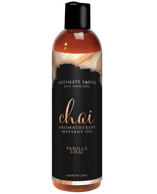 Intimate Earth Vanilla Chai Aromatherapy Massage Oil 8 oz