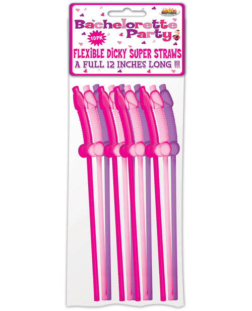 Bachelorette Party Flexy Super Straws 10-Pack