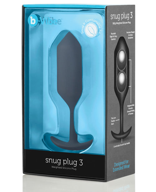 B-vibe Weighted Snug Plug 3 - Black
