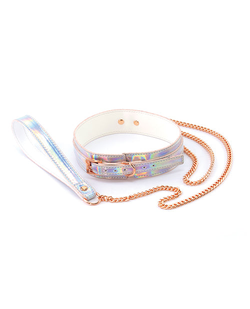 Cosmo Bondage Collar & Leash - Rainbow