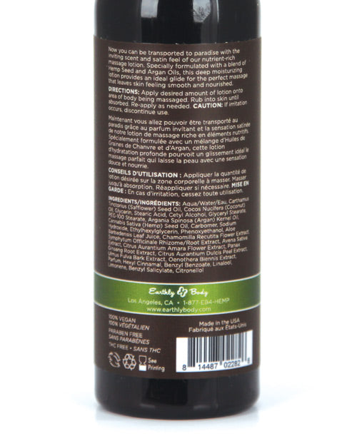 Earthly Body Hemp Seed Massage Lotion