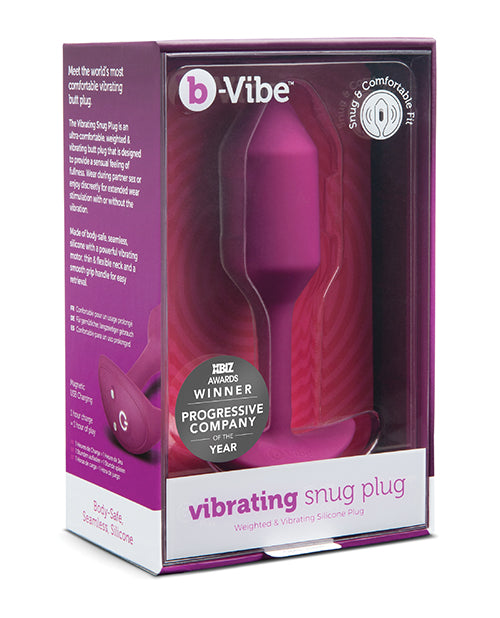 B-vibe Vibrating Weighted Snug Plug 2 - Rose