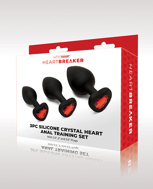 WhipSmart Heartbreaker 3 pc Crystal Heart Anal Training Set