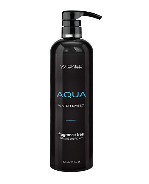 Wicked Sensual Care Aqua Water Based Lubricant - 16 oz Fragrance Free