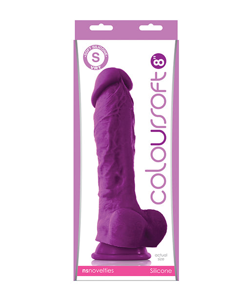 ColourSoft 8" Soft Dildo in Purple