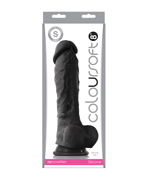 ColourSoft 8" Soft Dildo in Black