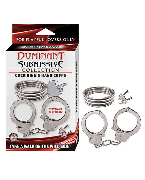 Dominant Submissive Collection Cockring and Handcuffs