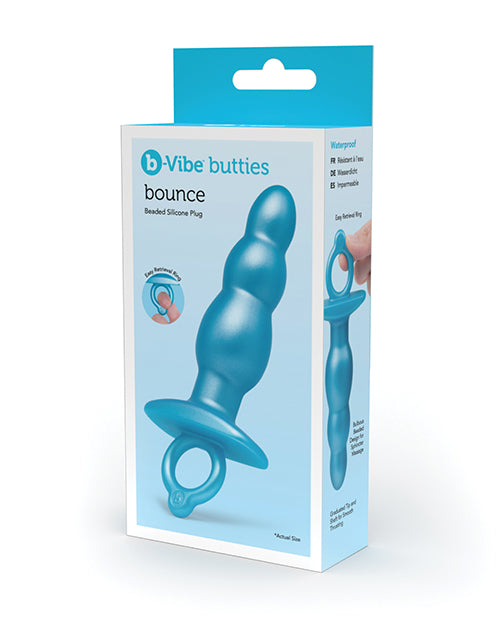 Blue b-Vibe Bounce beaded tapered anal plug