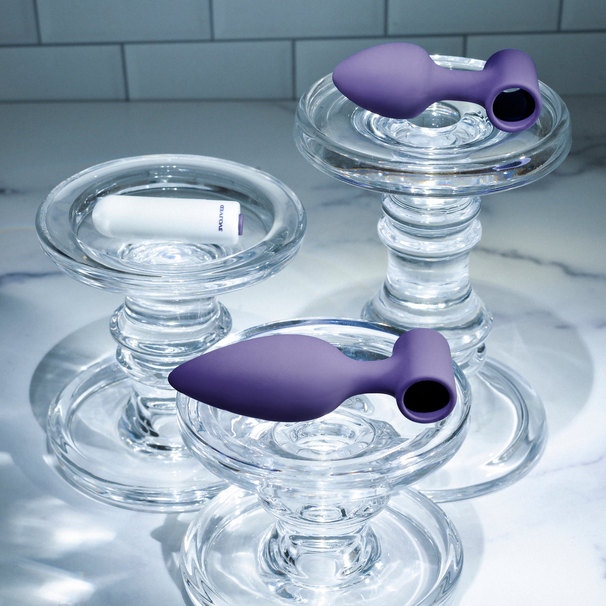 Evolved Dynamic Duo Anal Rechargeable - Purple/white