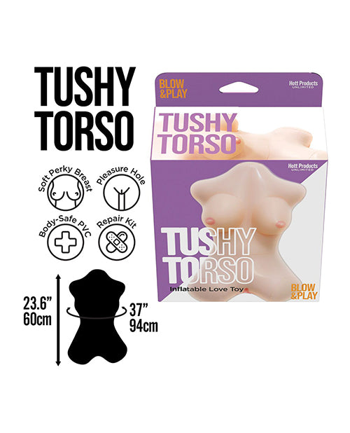 Tushy Torso Blow Up Doll w/Vagina Hole