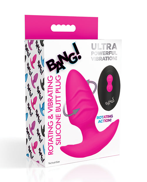 Bang! Rotating & Vibrating Tapered Butt Plug with Remote