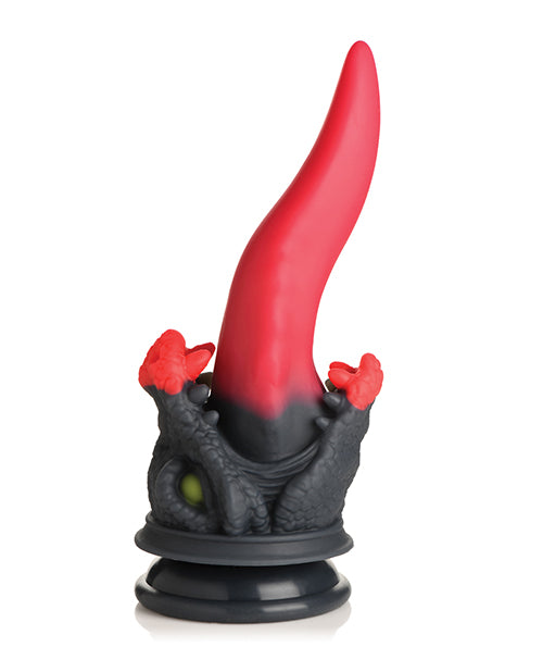 Creature Cocks Dragon Roar Silicone Dildo - Red/Black