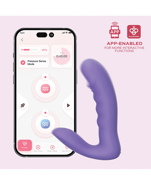 RORA App-Controlled Rotating G-Spot Vibrator & Clitoral Stimulator - Purple