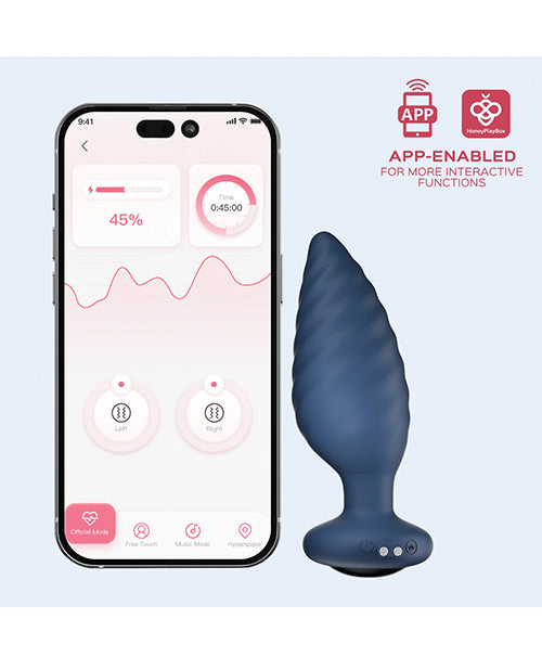 Noah App-Controlled Rotating Butt Plug - Navy Blue