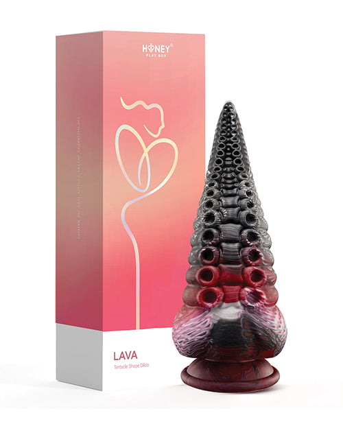 Lava Tentacle Shape Suction Cup Dildo - Multi Color