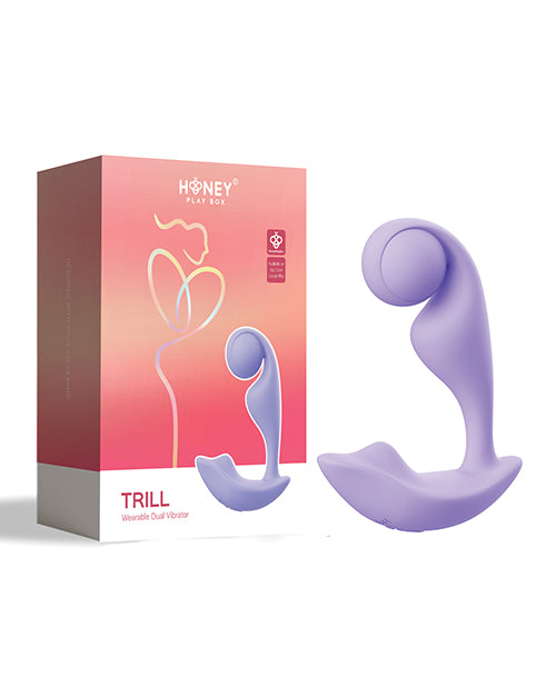 Trill Wearable Single Ball Dual Vibrator - Purple