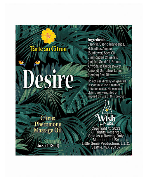 Desire Pheromone Massage Oil - 4 Oz