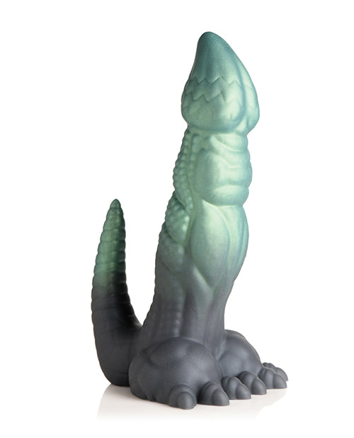 Creature Cocks Dickosaur Dinosaur Silicone Dildo - Black/Teal