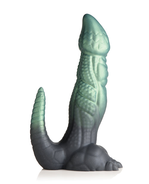 Creature Cocks Dickosaur Dinosaur Silicone Dildo - Black/Teal