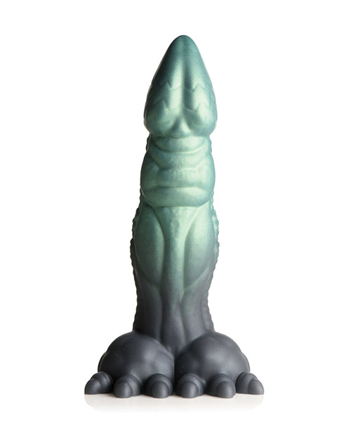 Creature Cocks Dickosaur Dinosaur Silicone Dildo - Black/Teal