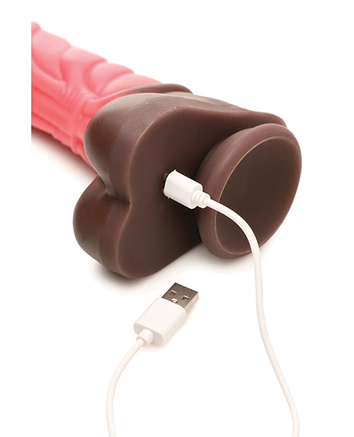 Creature Cocks Deluxe Centaur Thrusting & Vibrating Silicone Dildo w/Remote Control - Peach/Brown