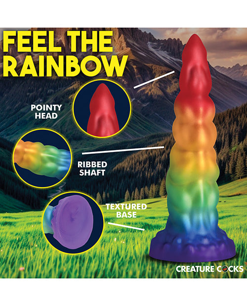 Creature Cocks Magic Rider Unicorn Silicone Dildo - Rainbow