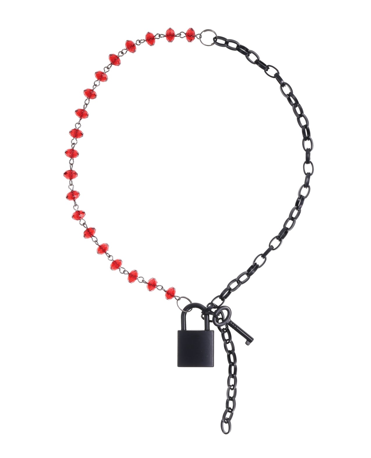 Sex & Mischief Ex's & Oh's Crystal Day Collar - Red/Black