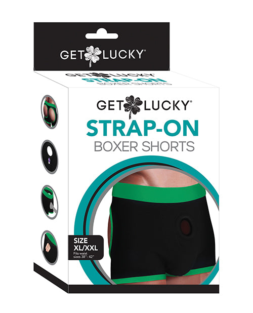 Get Lucky Strap On Boxers - Black/green