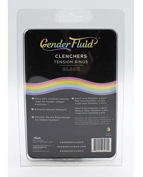 Gender Fluid Clincher Tension Ring Set - Black