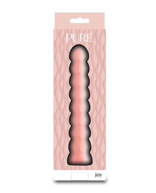 Pure Joy Vibrator with its translucent, dual-layered silicone design in soft pastel tones