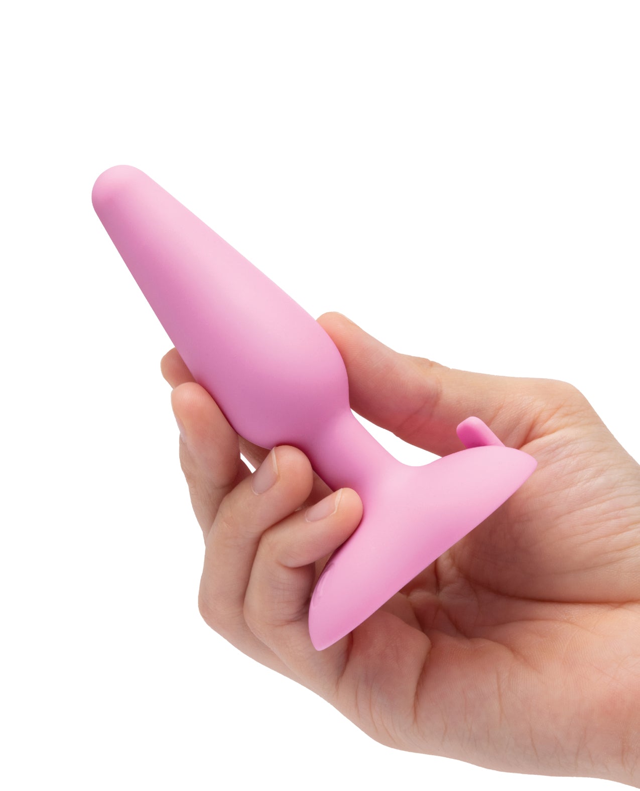 Pink b-Vibe vibrating butt anal plug with tapered shape