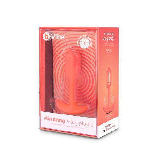 B-vibe Vibrating Weighted Snug Plug 1 - Orange