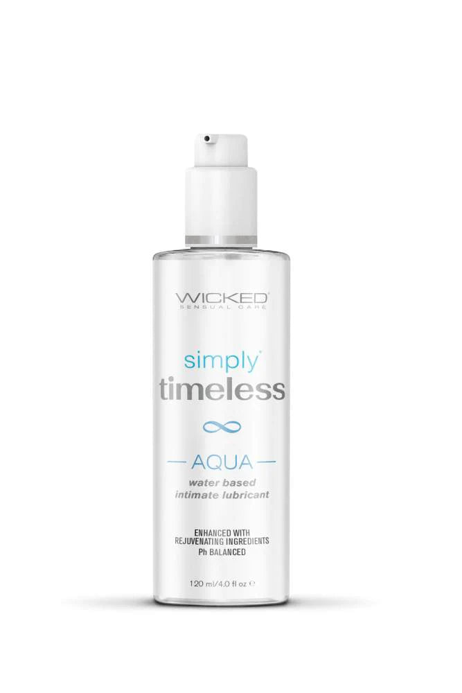 Wicked Sensual Care Simply Timeless Aqua Water Based Lubricant - 4 Oz