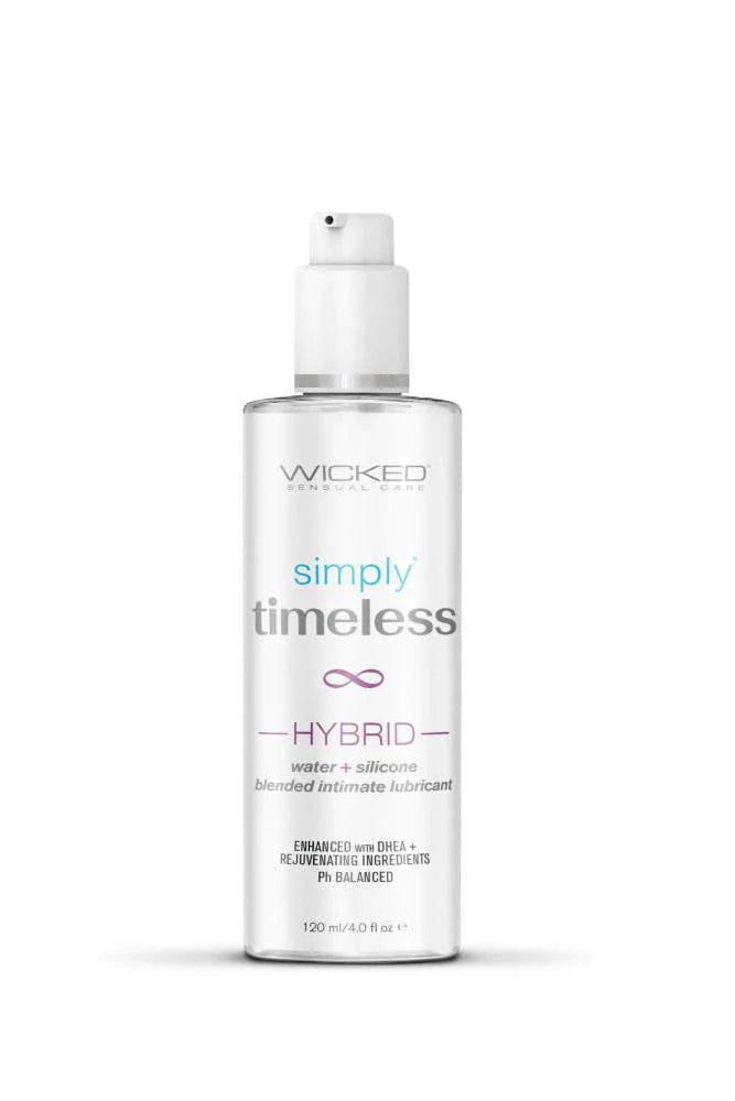 Wicked Sensual Care Simply Timeless Hybrid Water & Silicone Lubricant - 4 Oz