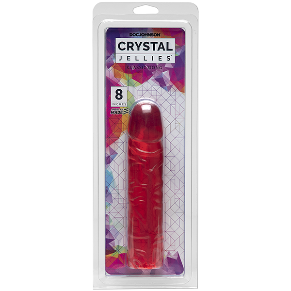 Crystal Jellies 8" Classic Dildo | Pink