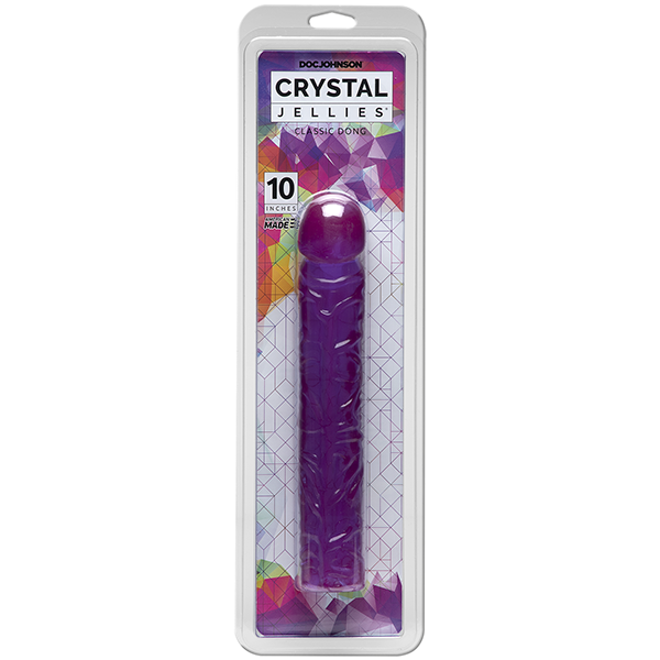 Crystal Jellies 10" Classic Dildo | Purple 
