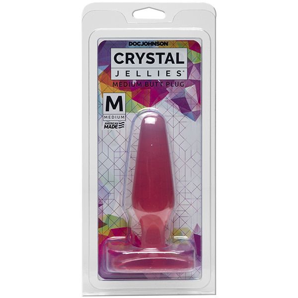 Doc Johnson Crystal Jellies Butt Plug | Medium Pink