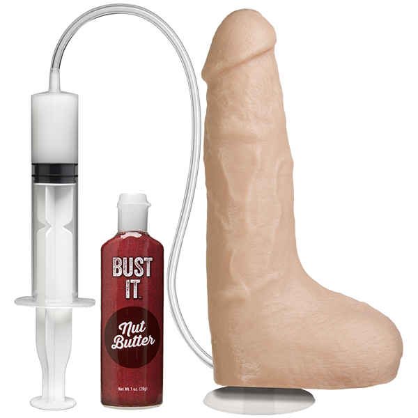 Bust It Squirting Realistic Cock Nut Butter | Flesh